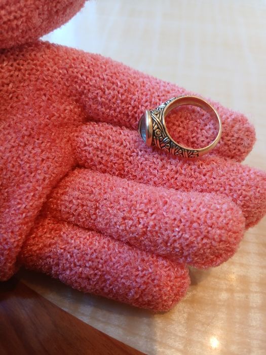 Золото 585 Кільце В Єдиному Екзеплярі з Блакитним Топазом 6,8 грам