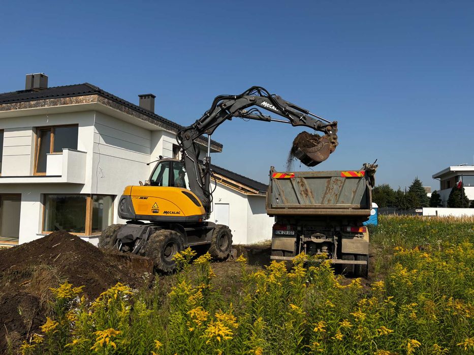 Mecalac 714 MWe usługi wynajem kopanie rozładunki instalacje Wrocław