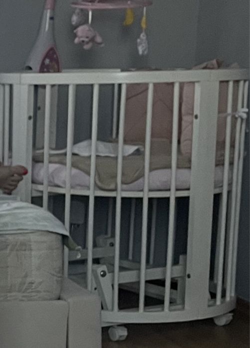 Łóżeczko dziecięce 7w1 – białe