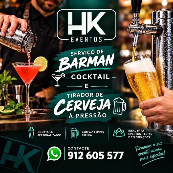 Serviço de Barman Completos e com Maquina de Finos