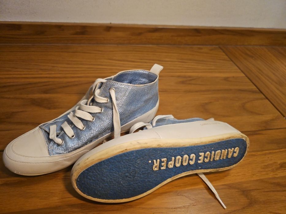 Trampki buty sneakersy skórzane błękitne Candice Cooper r.37