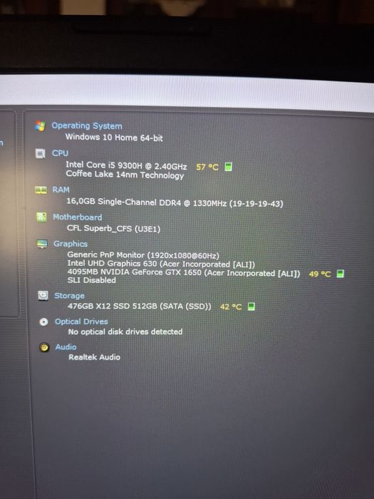 Notebook acer nitro 5