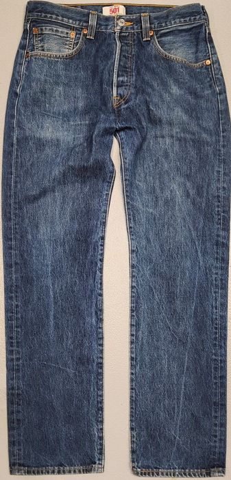 Wr) LEVI'S 501 Straight Leg Button-Fly oryginalne jeansy Roz.32/32