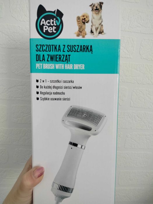 Szczotka z suszarką dla zwierząt 2w1 Activ Pet