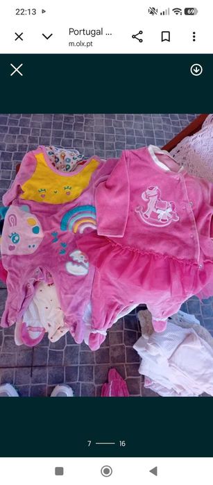 Caixa roupa bebé menina