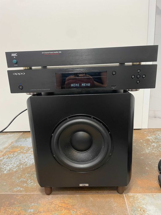 Kino domowe  głośnik centralny subwoofer bas końcówka