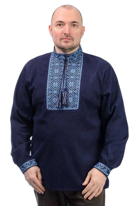 Чоловіча вишиванка із мікро-вельвету