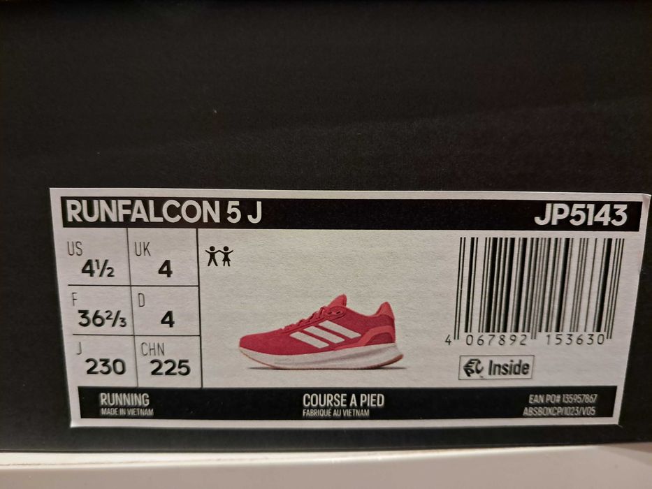 Buty dziecięce /damskie Adidas Runfalcon rozmiar 36 2/3, stan b. dobry
