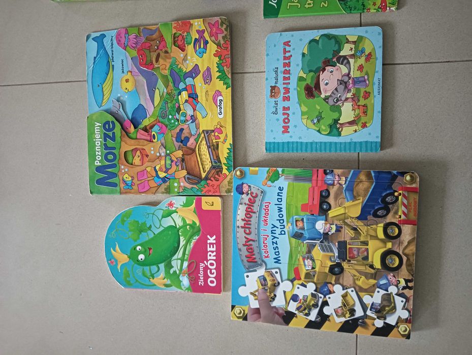 Zestaw książeczek dla najmłodszych sztywne kartki puzzle wyszukiwanki