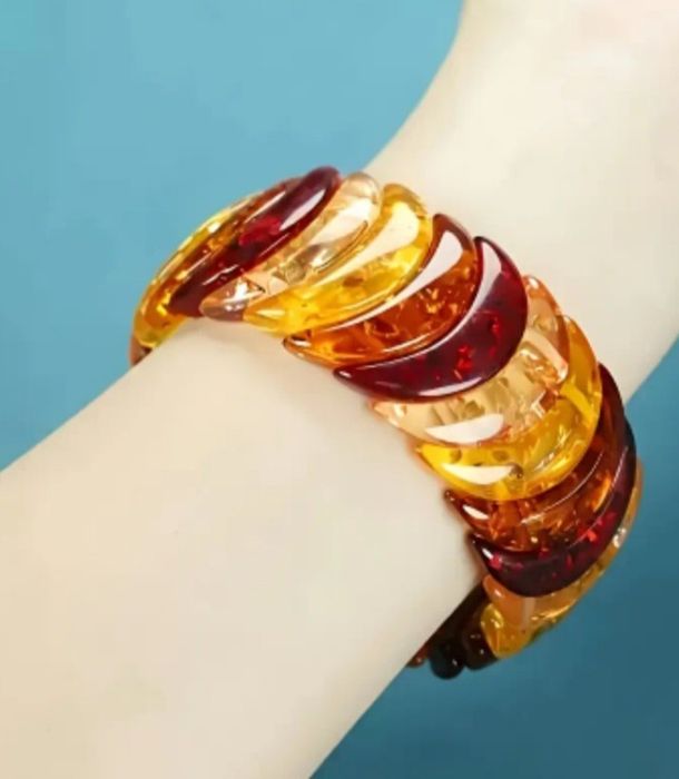 Элегантные  винтажные украшения. Натуральный  янтарь