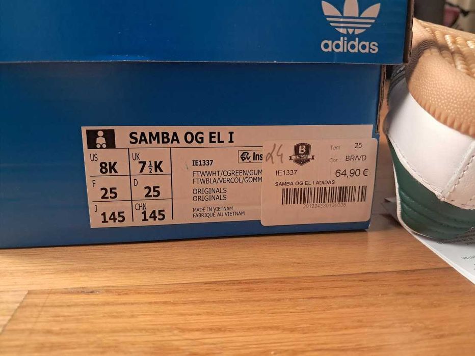adidas samba criança NOVAS