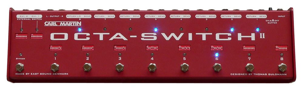 switcher_looper OctaSwitch da Carl Martin (para pedaleiras)