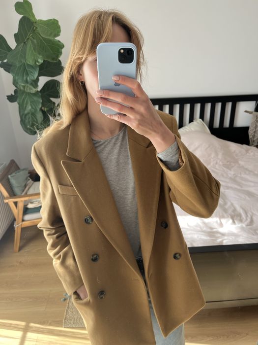 Marynarka wełna 80% mango oversize classy