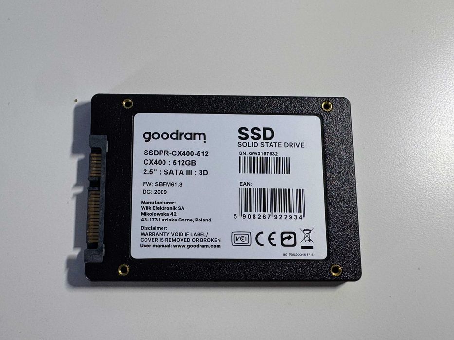 SSD 512GB Goodram CX400 (SATA 2.5")
