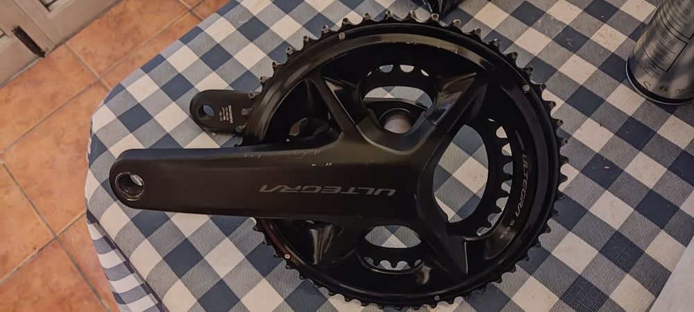 Pedaleira ultegra 12s 52/36 craks165
