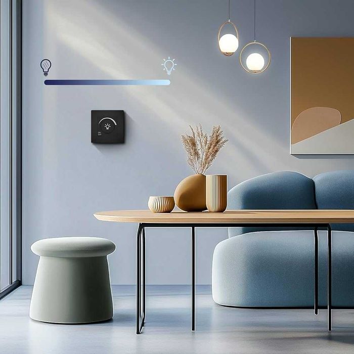 Ściemniacz LED Obrotowy – Czarny Mat | Nowy