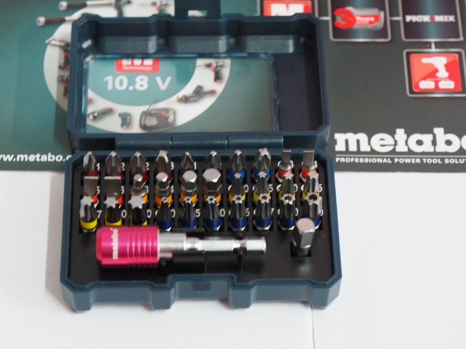 METABO bity końcówki uchwyt 32szt Solidne