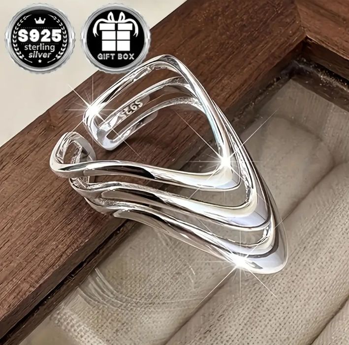 Шикарна, стильна каблучка зі срібла