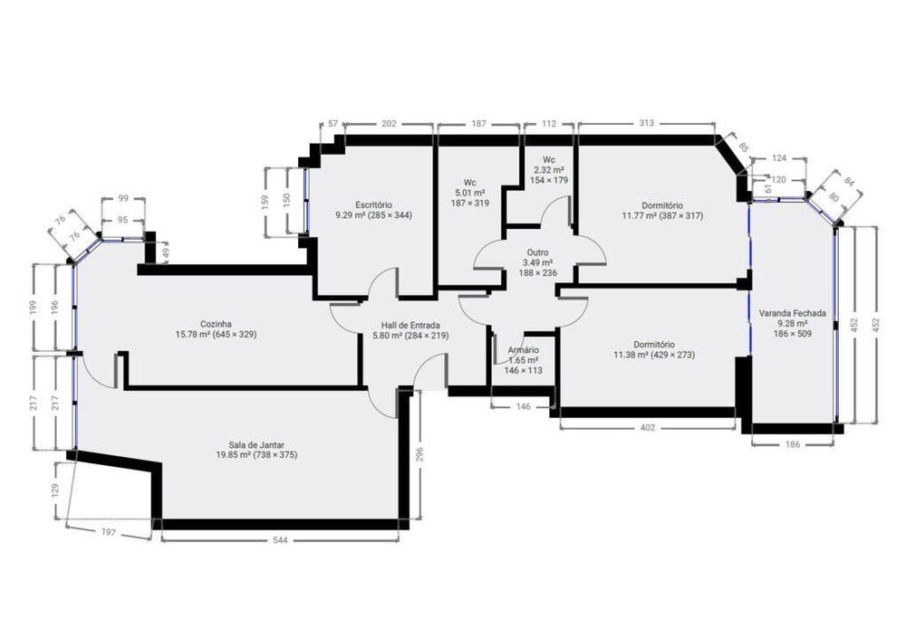Apartamento T3 em Almada, Cova da Piedade, Pragal e Cacilhas de 118,00