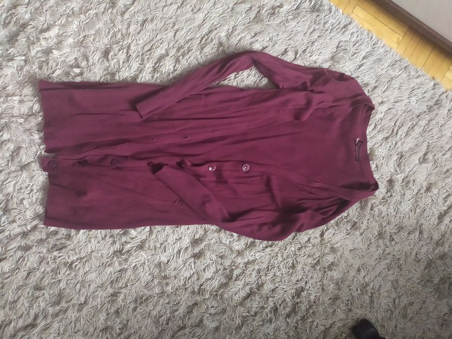 Długi rozpinany kardigan