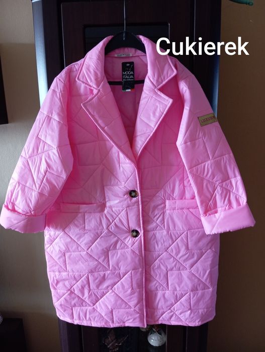 Pikowany płaszczyk cukierek 42 44 46