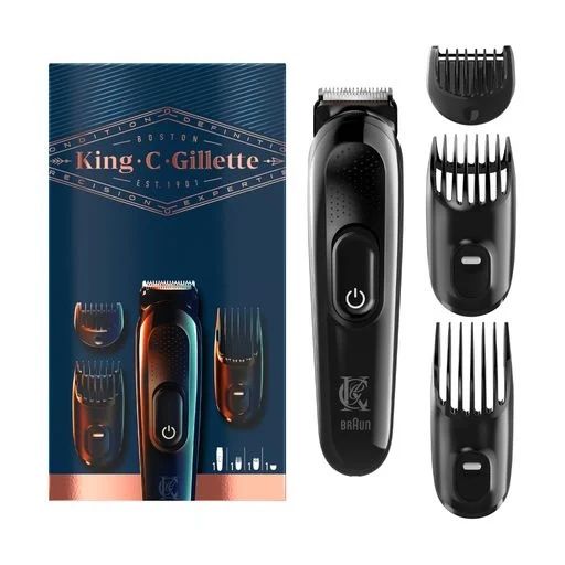 Машинка для стрижки,Тример для бороди King C. Gillette з 3 насадками