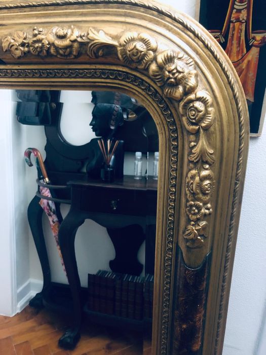 Espelho vintageem talha dourada