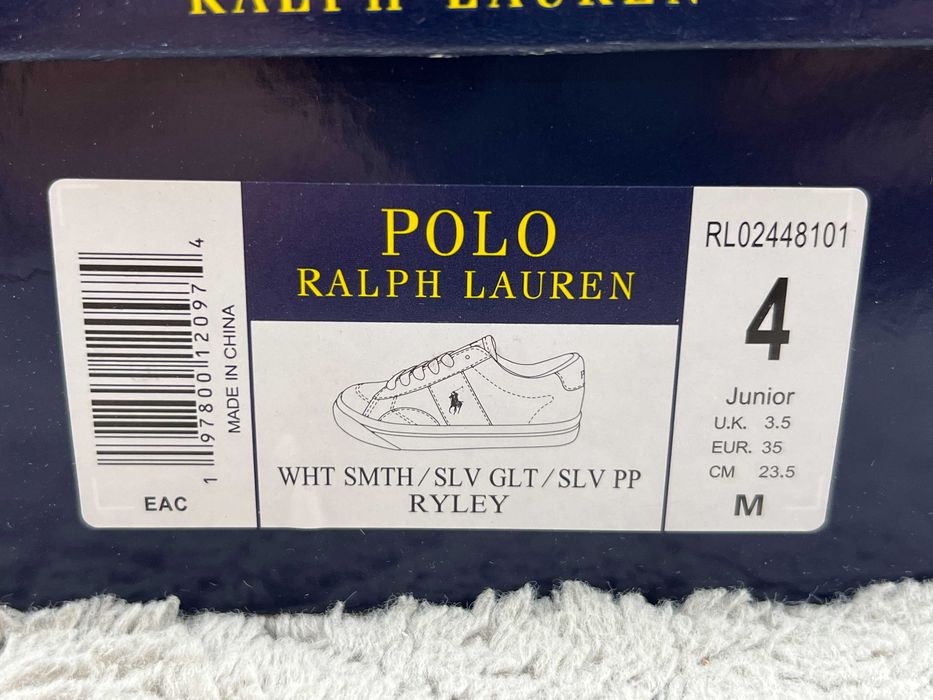 Buty damskie białe trampki Polo Ralph Lauren Rayley 35