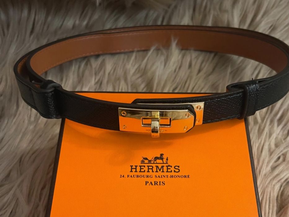 Pasek Hermes. Czarny.