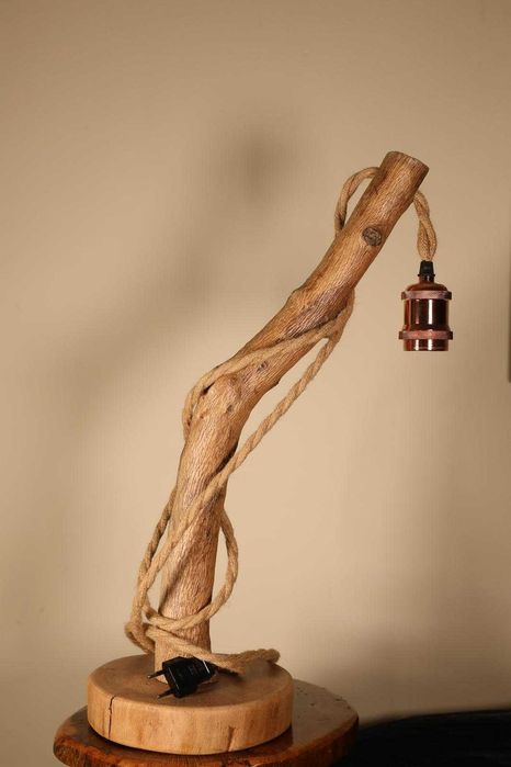 Candeeiro Artesanal com base em cortiça