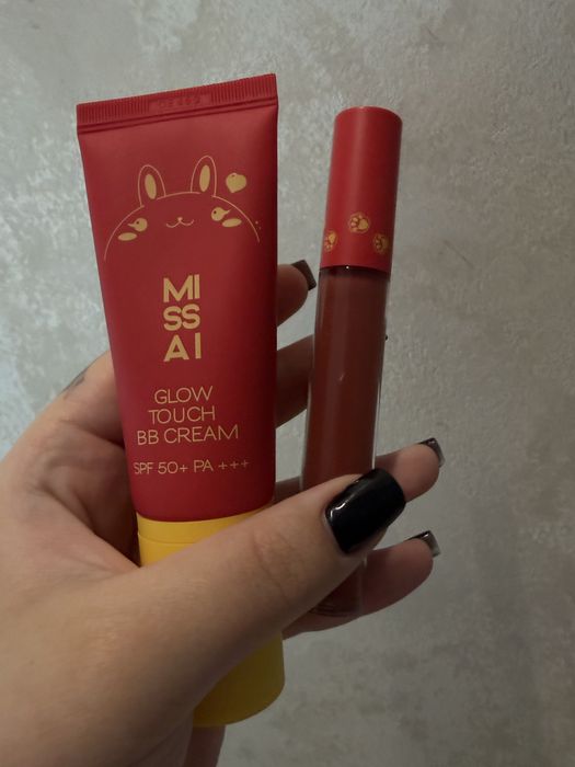 Тональний BB з spf 50 та блиск від miss ai НОВЕ