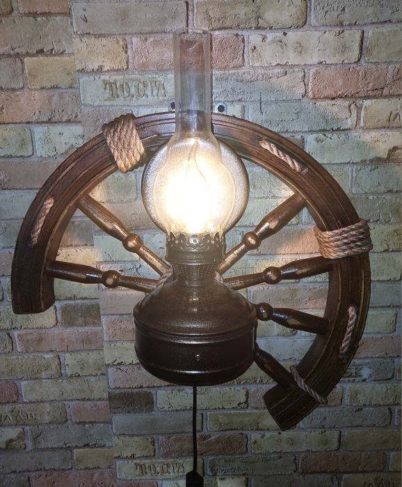 Бра люстра з дерева "керосинка "ручна робота