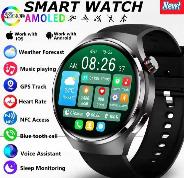 Смарт годинникAmazfiti GT4 PRO, NFC/розумний годинник