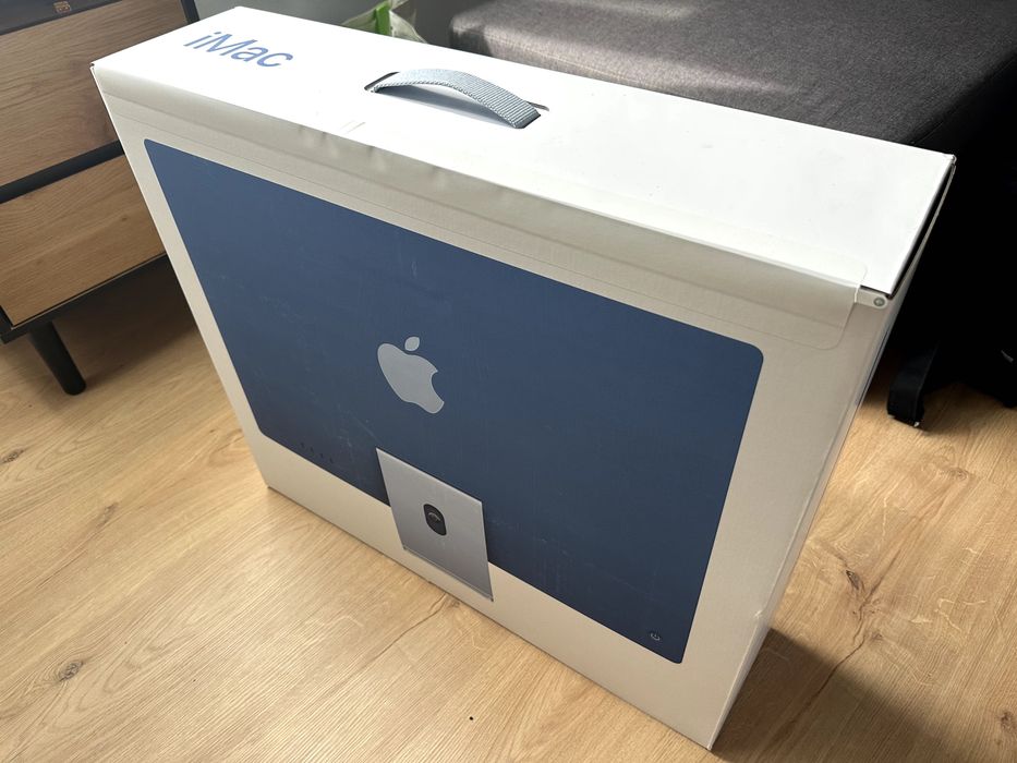 Apple iMac M4, 10‑rdzeniowy CPU i 10‑rdzeniowy GPU: 24‑calowy wyświetlacz Retina, 24 GB zunifikowana pamięć RAM, 512 GB pamięci masowej SSD. Niebieski