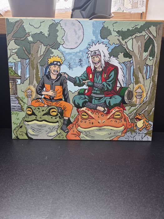 Naruto&Jiraiya - ręcznie wykonany obraz UNIKAT 1/1