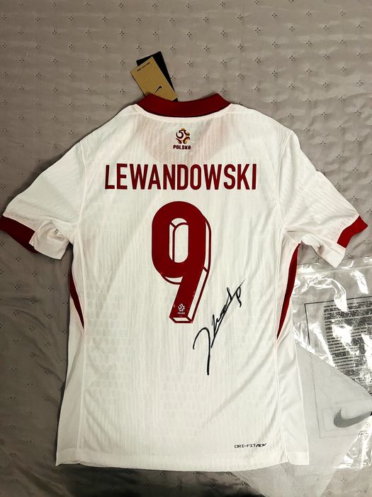 Koszulka mecz Nike Polska Lewandowski autograf!