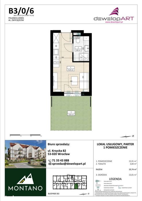 Montano | apartament 1-pok. | B3/0/6 - Widok 2