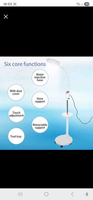 Candeeiro de Pé LED 16X Lupa Beleza Acne Unhas Luz Fria Ajustar Livrem