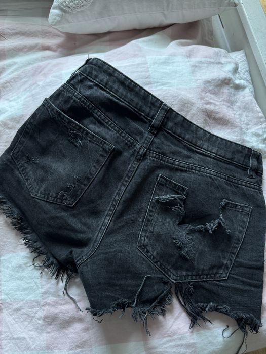 Damskie shorty krótkie spodenki jeansowe czarne