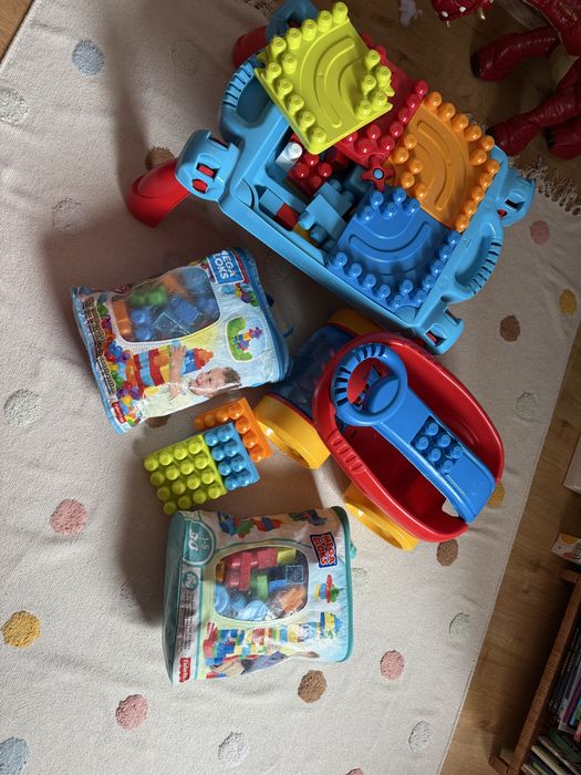Mega bloks klocki stolik wózek