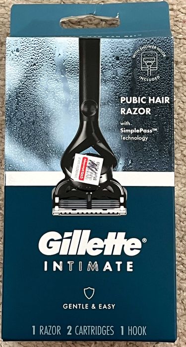 Леза Gillette Intimate 4шт картриджа, Бритва , Оригинал из США, лосьон