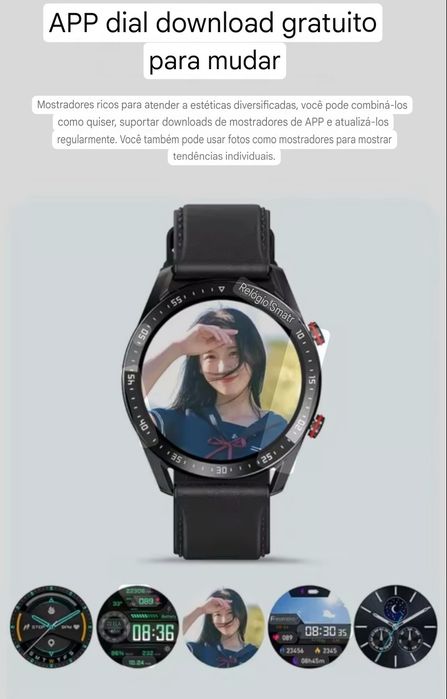 Smartwatch Silver com pulseira em aço e outra em silicone