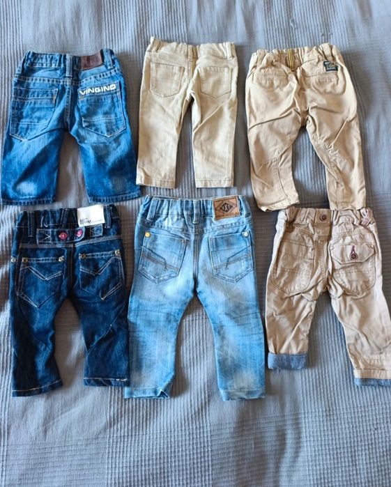 Paka spodni jeansów 62/68 x 6 szt.