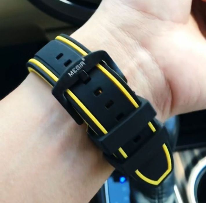 Zegarek Megir  Black Yellow Chronograph