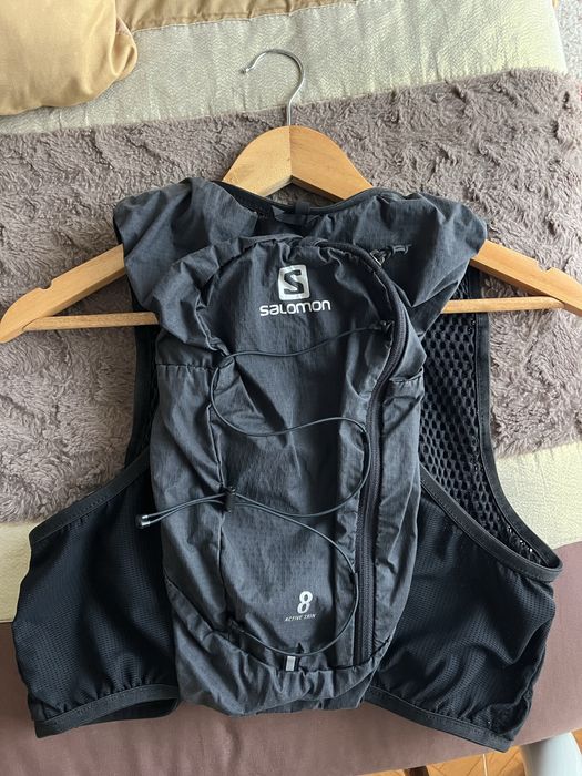 Colete de hidratação Salomon  active skin 8 set  preto.