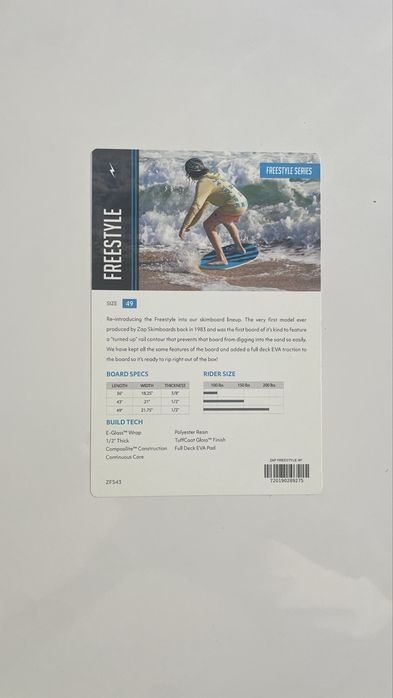 Prancha Skimboard ZAP Nova