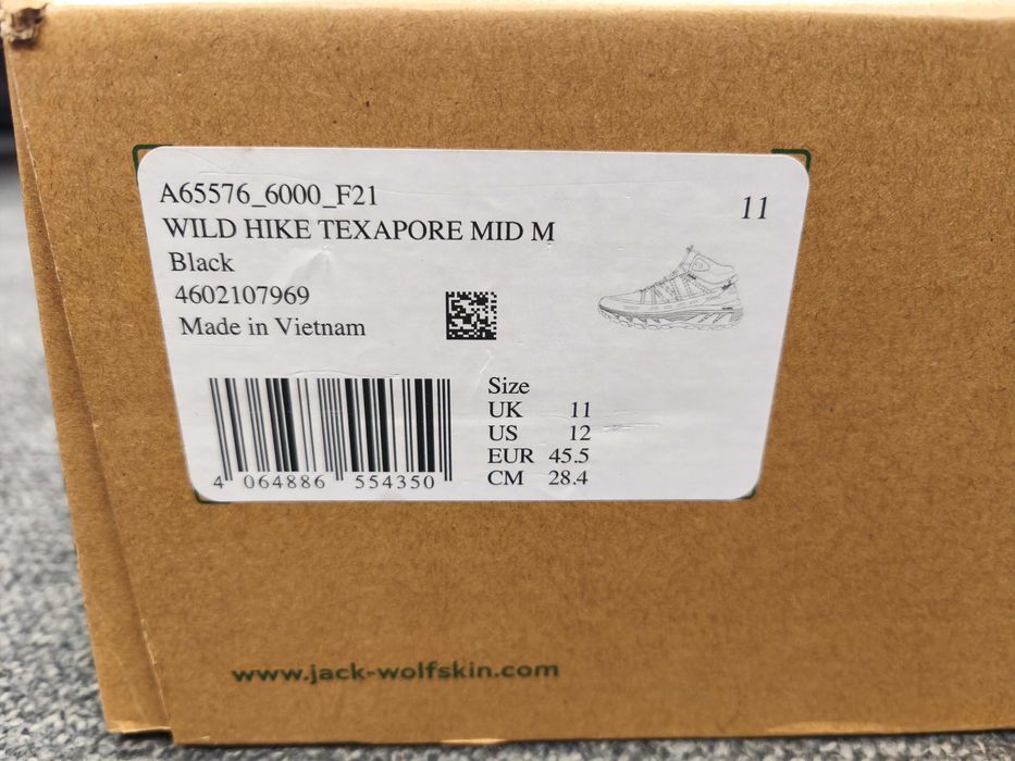 Buty trekkingowe Jack Wolfskin Wild Hike Texapore Mid – 45,5 – nieużywane
