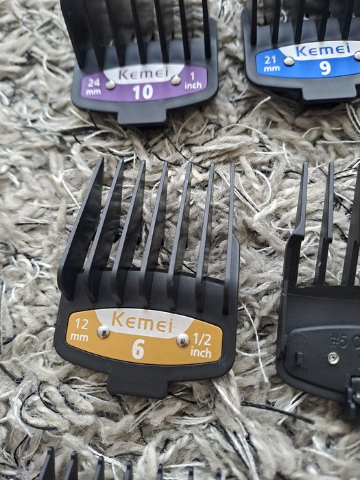 Nasadki do strzyżenia włosów - KEMEI 9 szt