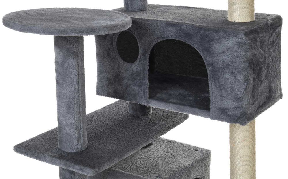 Drapak dla kota 7 poziomów  130 cm drzewko szare