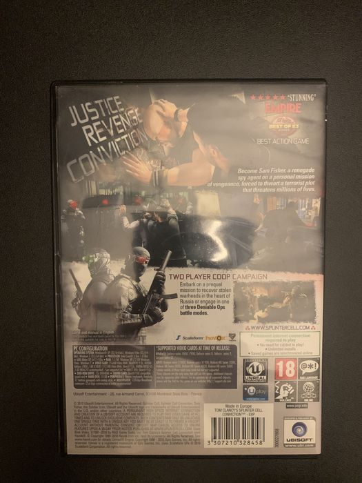 Jogo PC Splinter cell Conviction